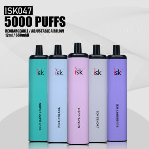 ISK047 Disposable POD 5000 Puff na may Adjustable airflow at Rechargeable na baterya Philippines